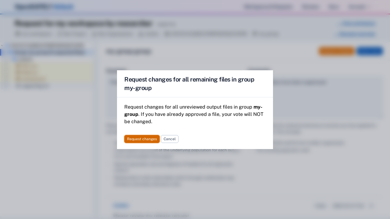 Request changes on group confirmation