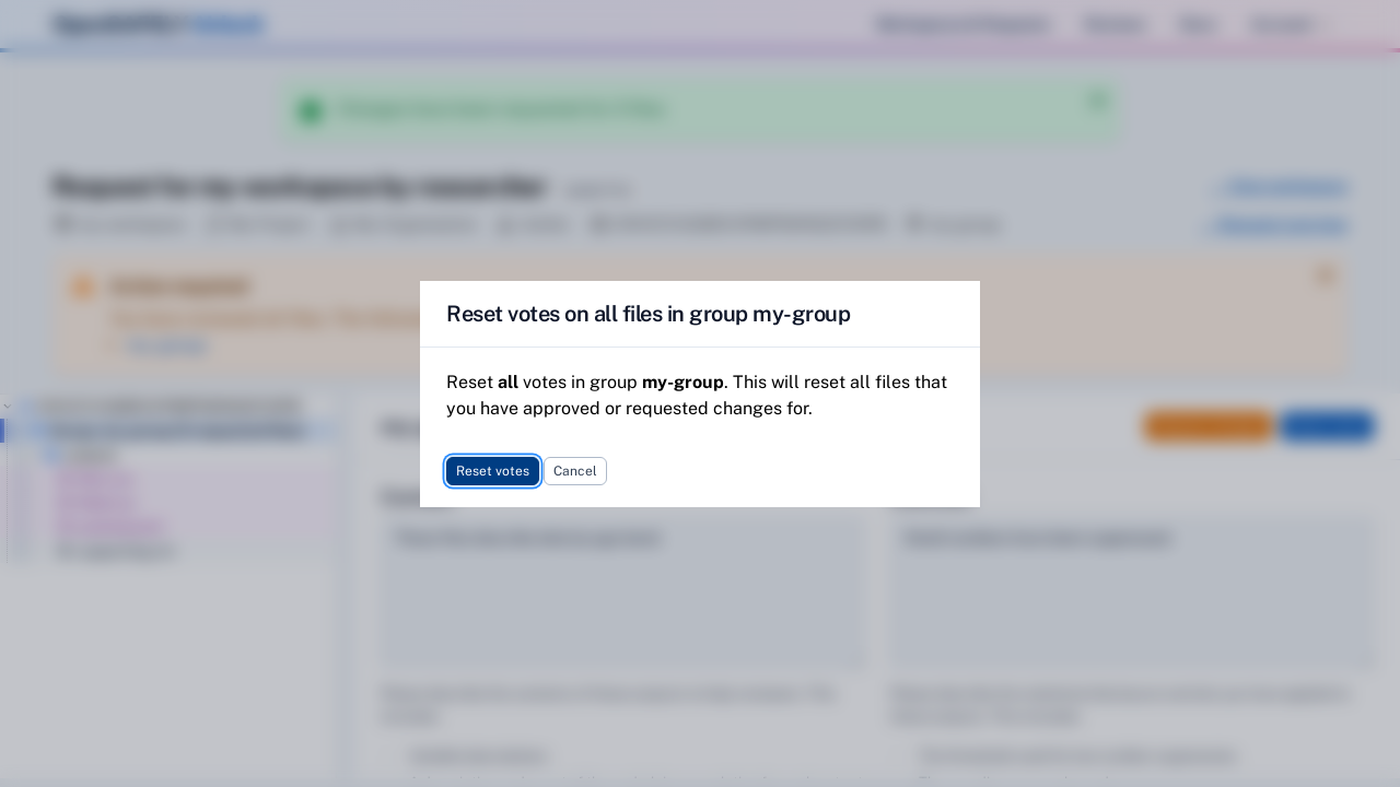 Reset votes on group confirmation